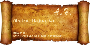 Abeles Hajnalka névjegykártya