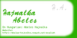 hajnalka abeles business card